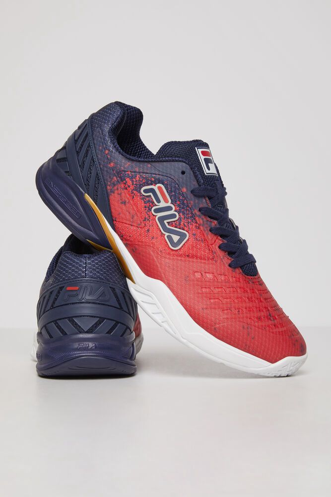 Fila Axilus 2 Energized Tennis Shoes Navy/Red - Mens - 75346KCBW